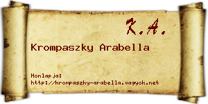 Krompaszky Arabella névjegykártya